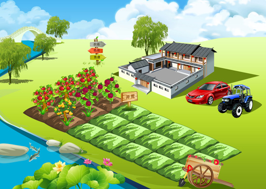 果园工社动画公司开发的《快乐农场》场景图.jpg