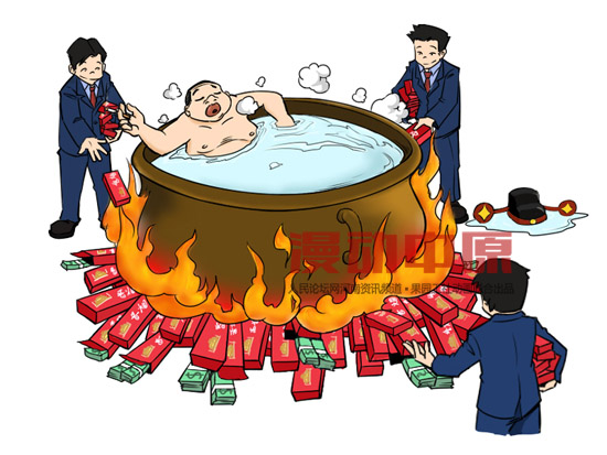 中国的官员为什么爱抽烟 — 果园工社时政漫画